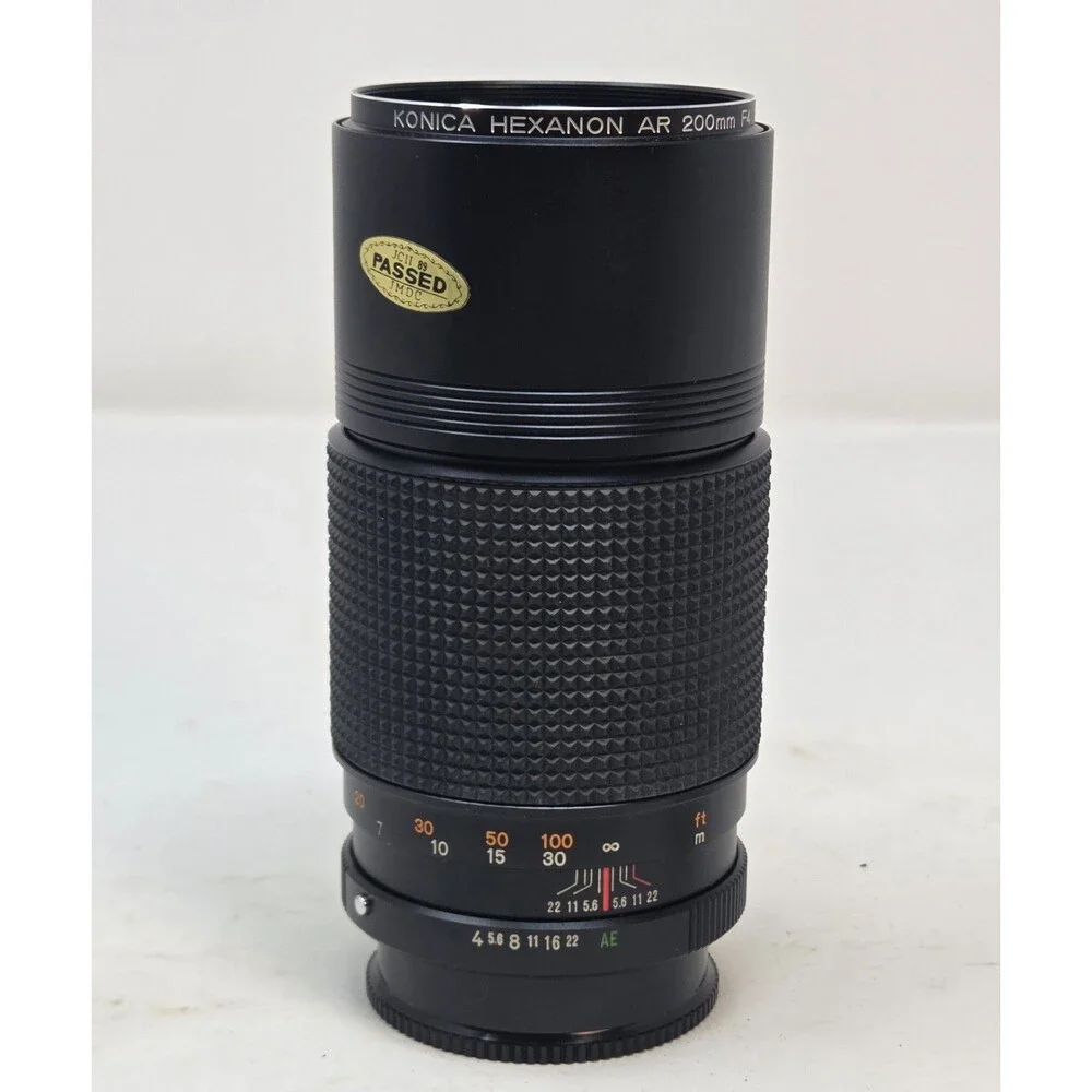 Konica Hexanon AR 200mm f/4 Telephoto lens